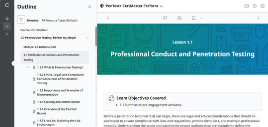 🛒 Ưu Đãi Đặc Biệt – CertMaster Perform cho CompTIA PenTest+ (PT0-003) – Truy Cập 3 Tháng