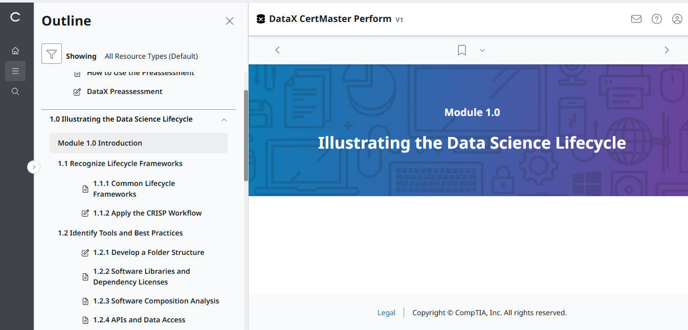 Khóa Học Online Chủ Động – CompTIA DataX CertMaster Perform (V1, 2 Tháng)