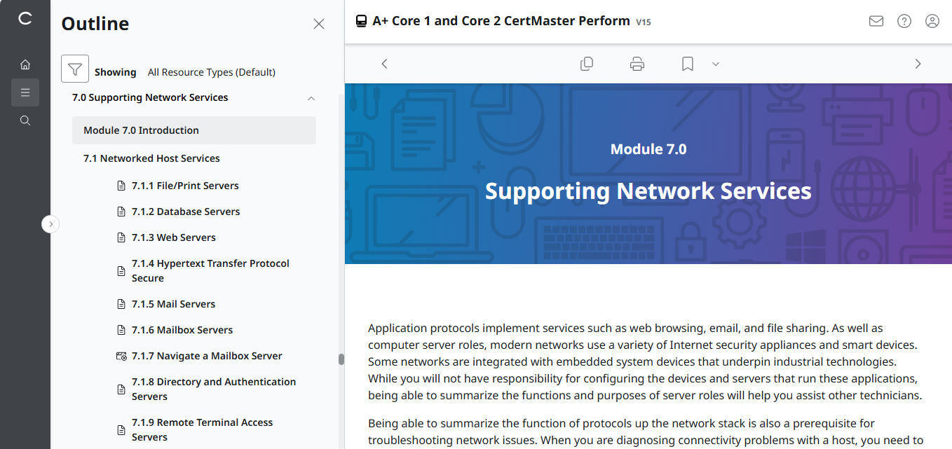 🛒CompTIA A+ Core 1 & Core 2 (V15) – CertMaster Perform (Truy Cập 4 Tháng, Tài Liệu Học Tập Chính Thức)