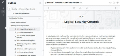 🛒CompTIA A+ Core 1 & Core 2 (V15) – CertMaster Perform (Truy Cập 4 Tháng, Tài Liệu Học Tập Chính Thức)