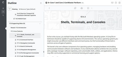 🛒CompTIA A+ Core 1 & Core 2 (V15) – CertMaster Perform (Truy Cập 4 Tháng, Tài Liệu Học Tập Chính Thức)