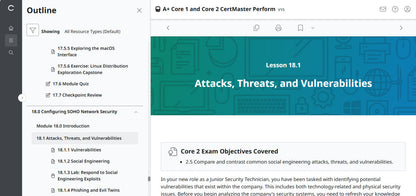 🛒CompTIA A+ Core 1 & Core 2 (V15) – CertMaster Perform (Truy Cập 4 Tháng, Tài Liệu Học Tập Chính Thức)