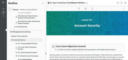 🛒CompTIA A+ Core 1 & Core 2 (V15) – CertMaster Perform (Truy Cập 4 Tháng, Tài Liệu Học Tập Chính Thức)