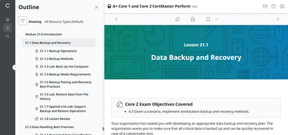 🛒CompTIA A+ Core 1 & Core 2 (V15) – CertMaster Perform (Truy Cập 4 Tháng, Tài Liệu Học Tập Chính Thức)