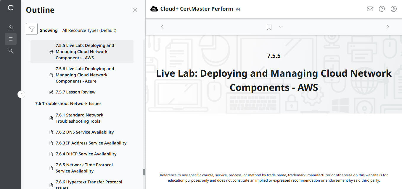 🛒 Ưu Đãi Đặc Biệt – CompTIA Cloud+ CertMaster Perform (CV0-004) – Truy Cập 3 Tháng