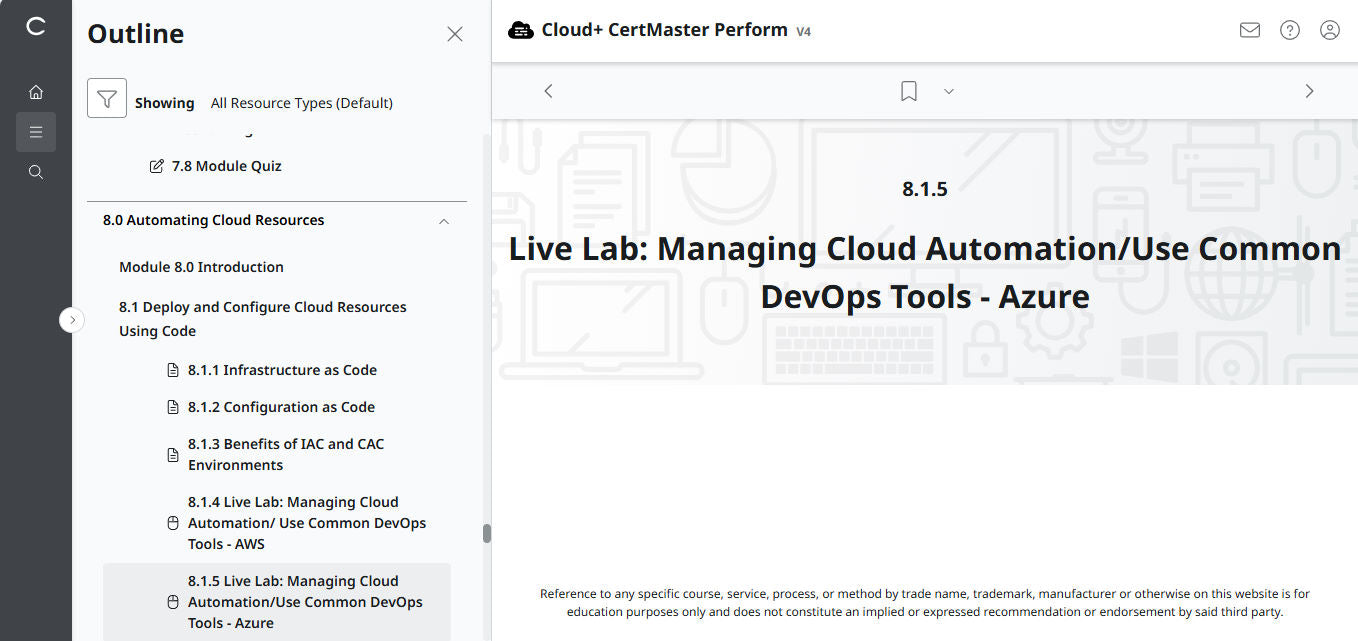 🛒 Ưu Đãi Đặc Biệt – CompTIA Cloud+ CertMaster Perform (CV0-004) – Truy Cập 3 Tháng