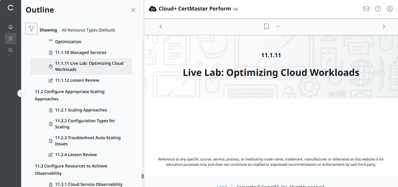 🛒 Ưu Đãi Đặc Biệt – CompTIA Cloud+ CertMaster Perform (CV0-004) – Truy Cập 3 Tháng