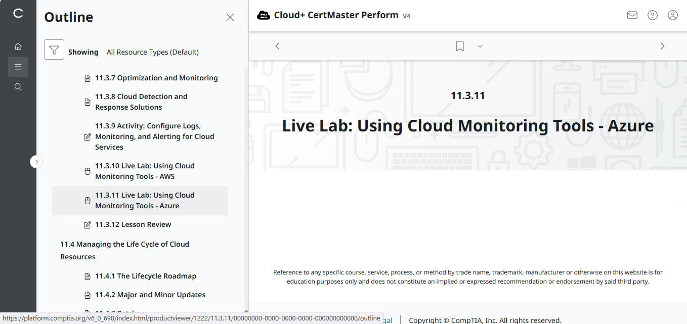 🛒 Ưu Đãi Đặc Biệt – CompTIA Cloud+ CertMaster Perform (CV0-004) – Truy Cập 3 Tháng