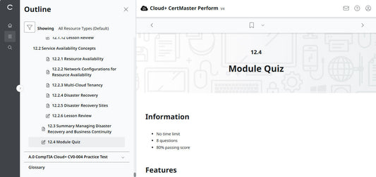 🛒Special Offer -  CompTIA Cloud+ CertMaster Perform (CV0-004) – 3-Month Access