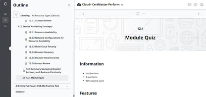 🛒Special Offer -  CompTIA Cloud+ CertMaster Perform (CV0-004) – 3-Month Access