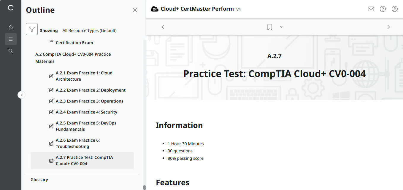 🛒Special Offer -  CompTIA Cloud+ CertMaster Perform (CV0-004) – 3-Month Access